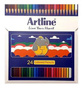 مداد رنگی 24 رنگ آرت لاین  جعبه مقوایی