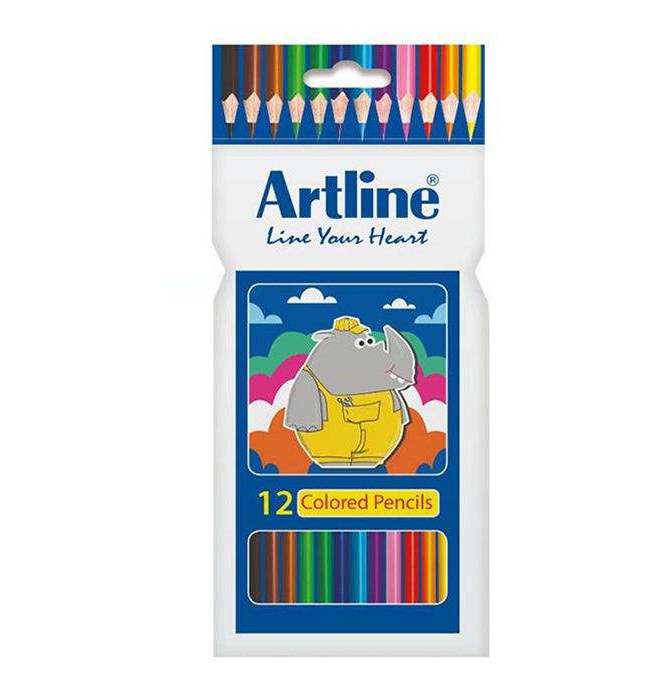 مداد رنگی 12 رنگ آرت لاین جعبه مقوایی