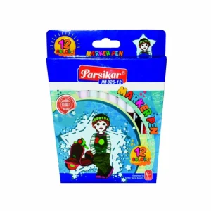 ماژیک نقاشی 12 رنگ جعبه مقوایی پارسیکار jm 826